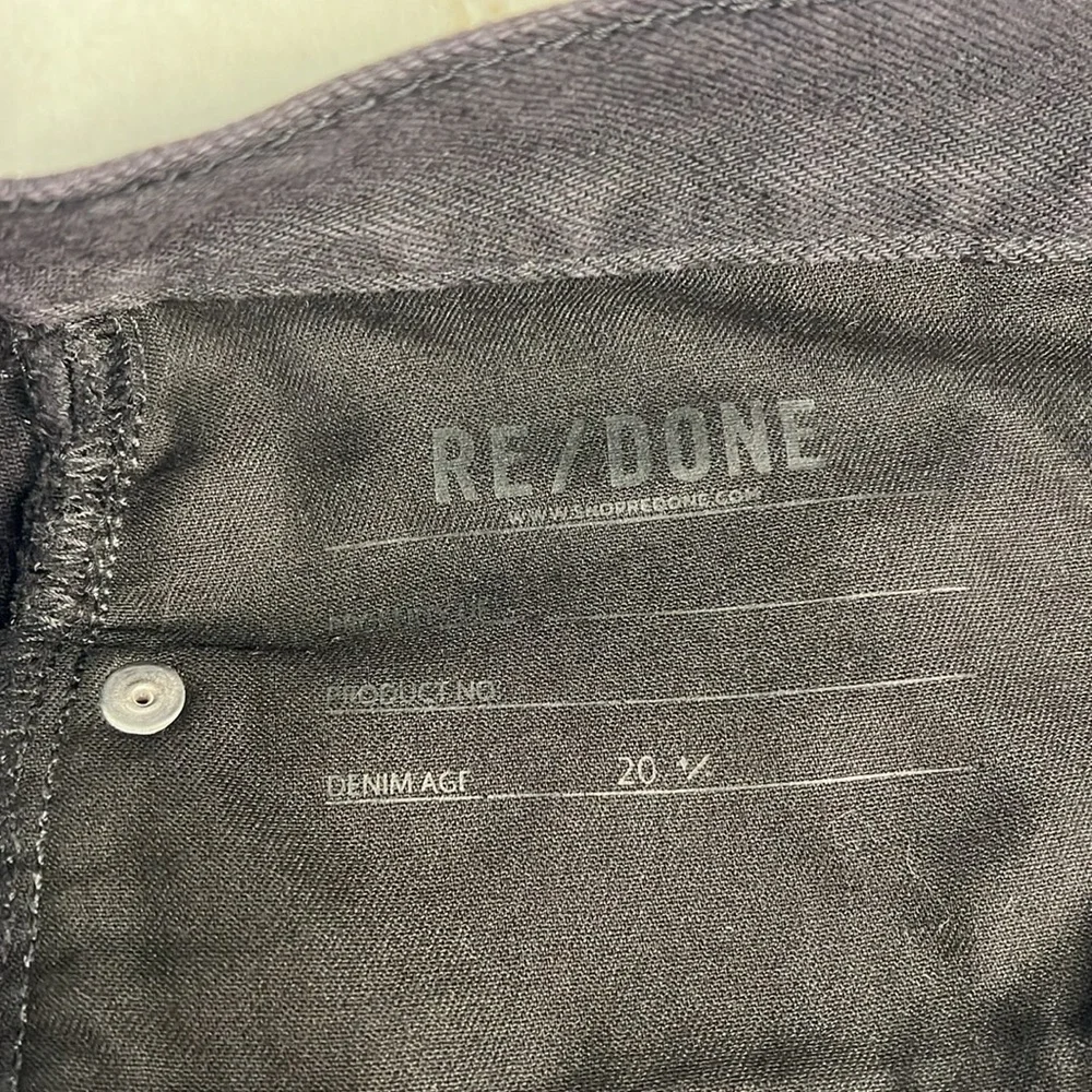 RE/DONE SKINNY BOOT BLACK RAW HEM JEANS 26